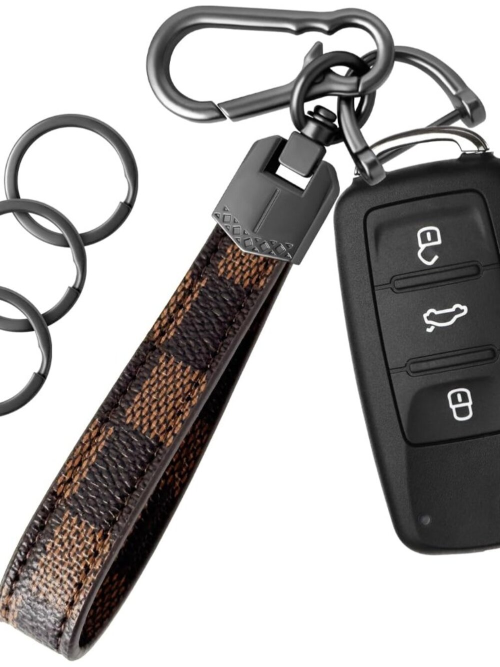 Leather Car Keychain for Home Car Keys